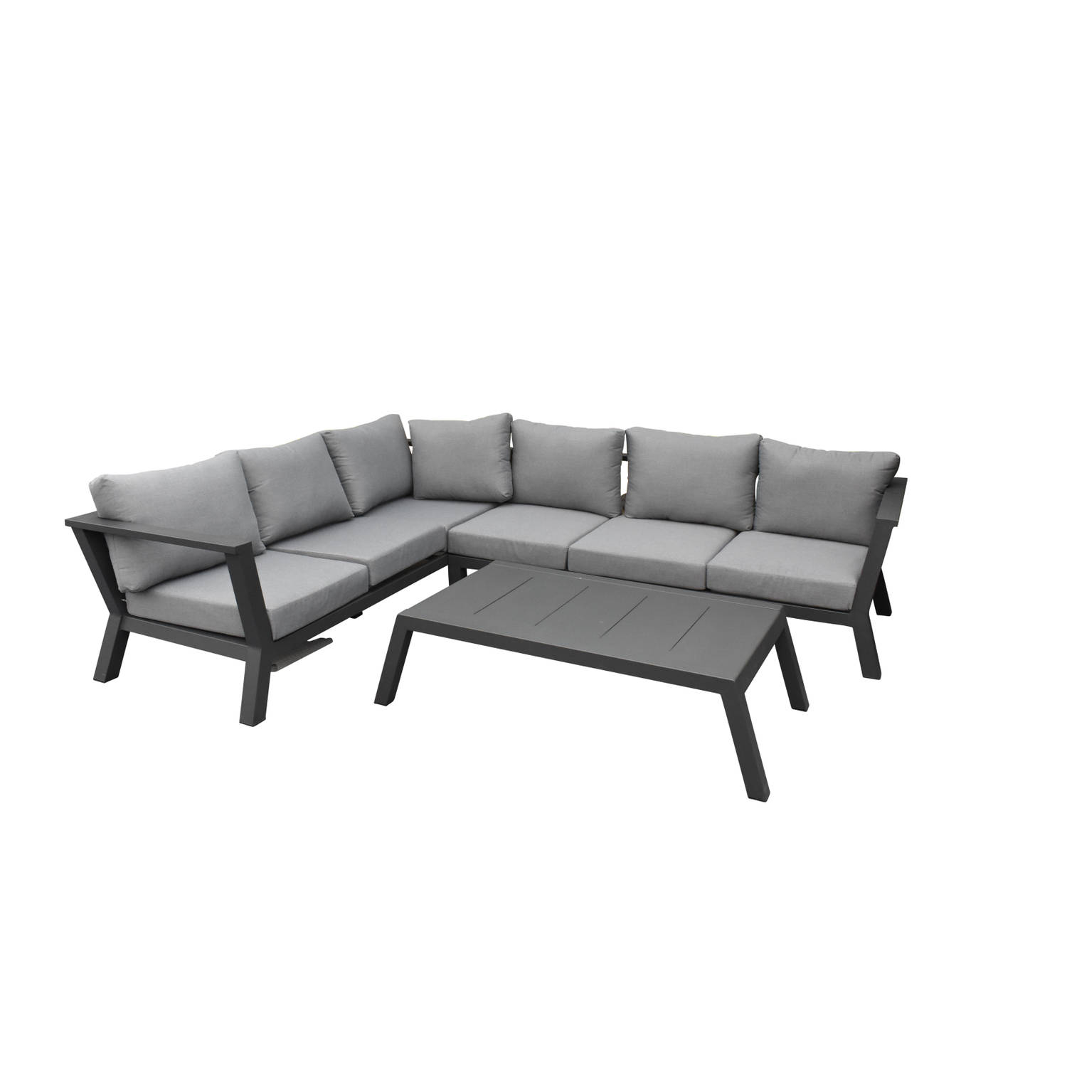 champ hoek lounge set 4 delig antraciet aanbieding