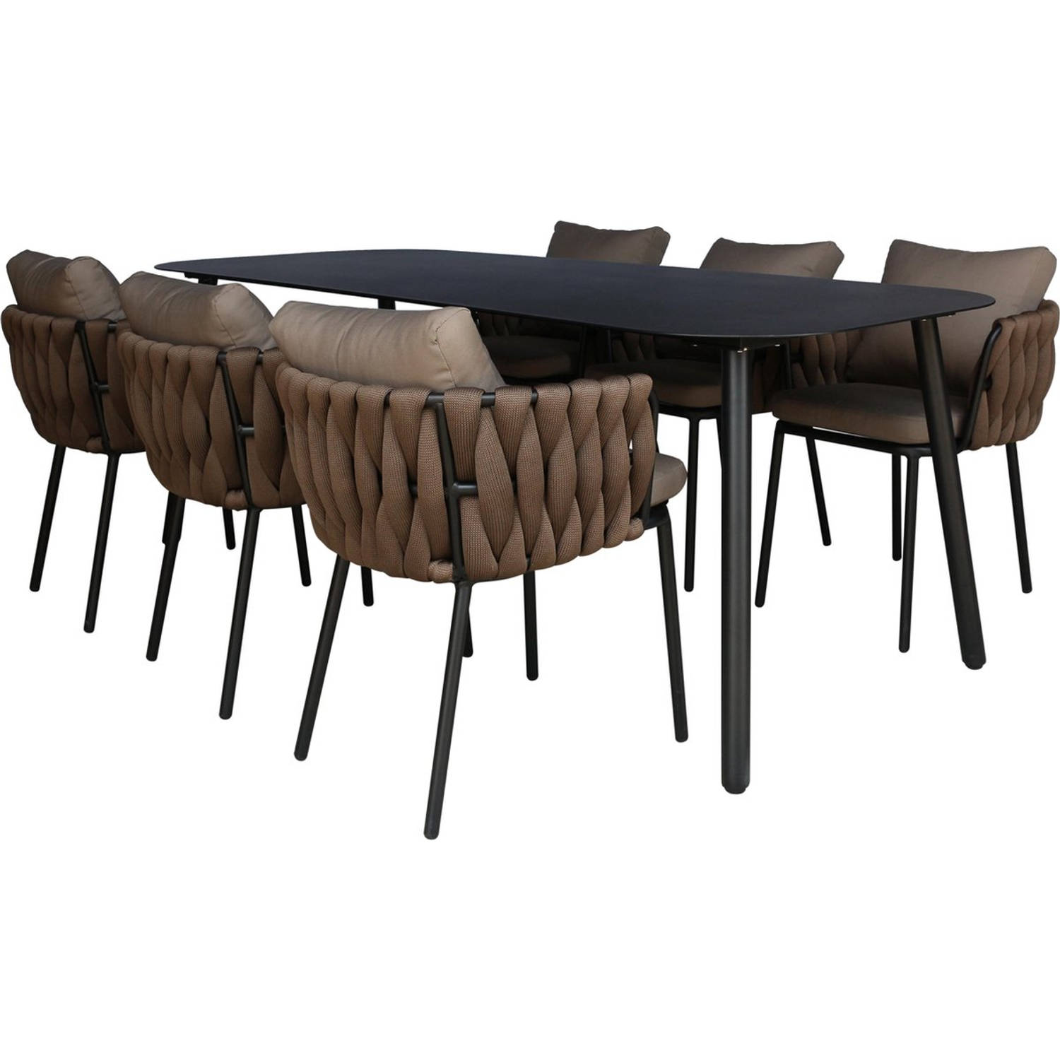 MaxxGarden Estrella Diningset - Tuinset - 6 Personen (Milaan) aanbieding