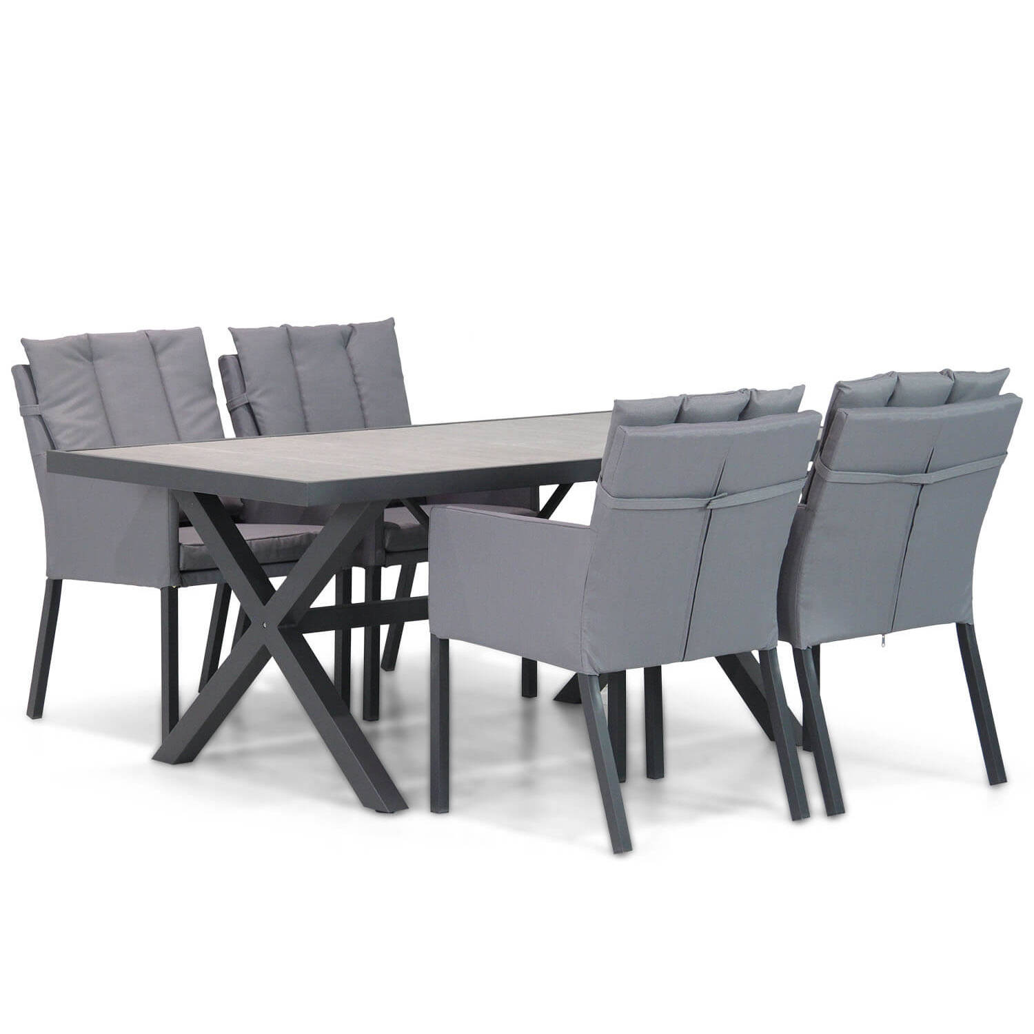 Lifestyle Garden Furniture Parma/Crossley 185 cm dining tuinset 5-delig aanbieding