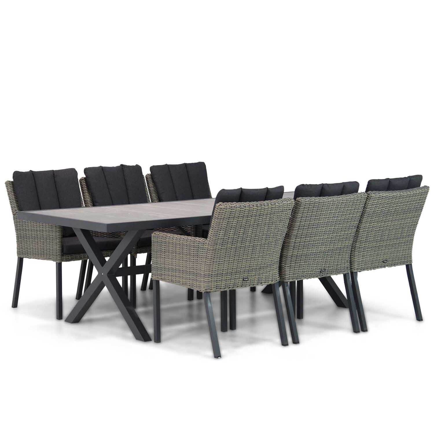 Garden Collections Oxbow/Crossley 245 cm dining tuinset 7-delig aanbieding