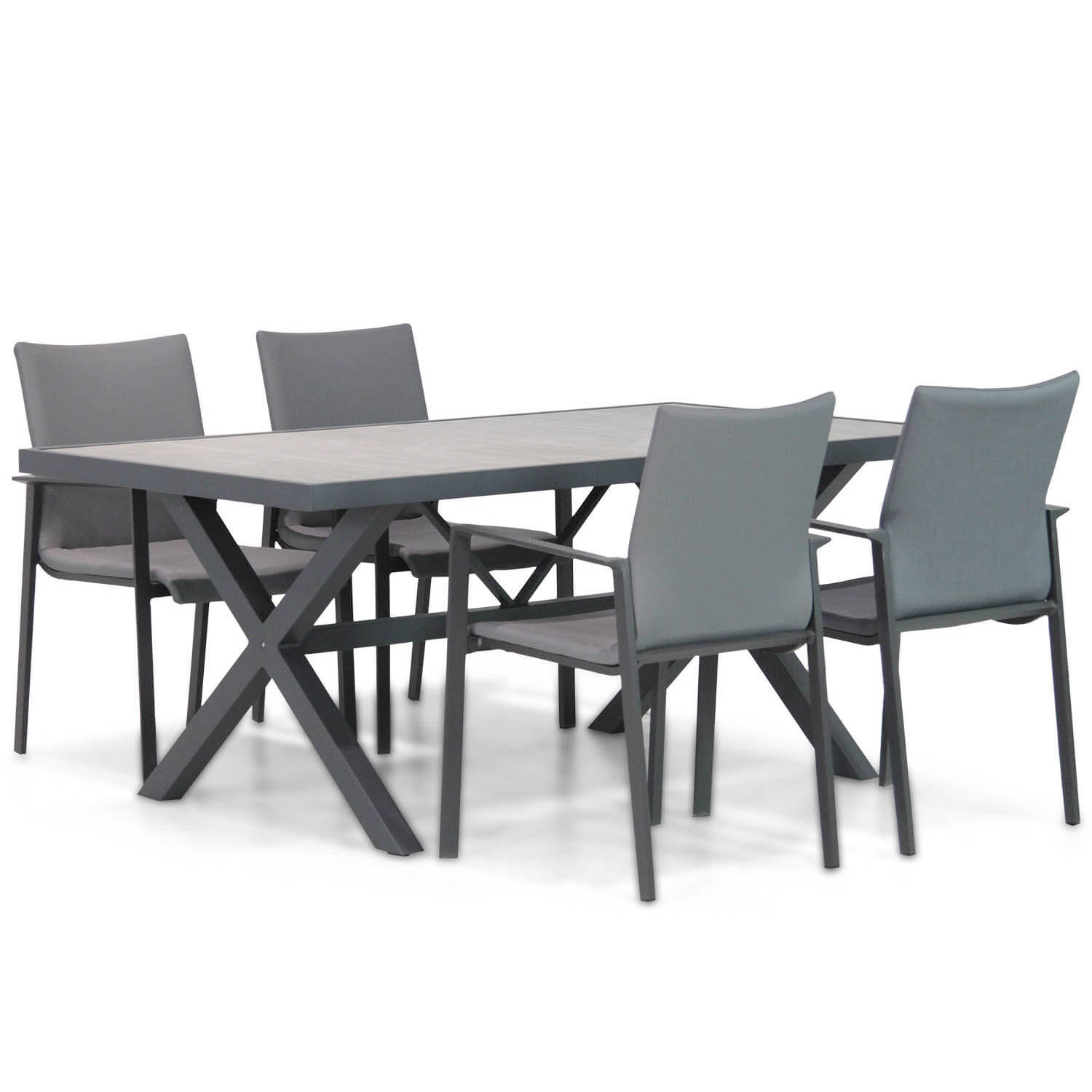 Lifestyle Garden Furniture Rome/Crossley 185 cm dining tuinset 5-delig aanbieding