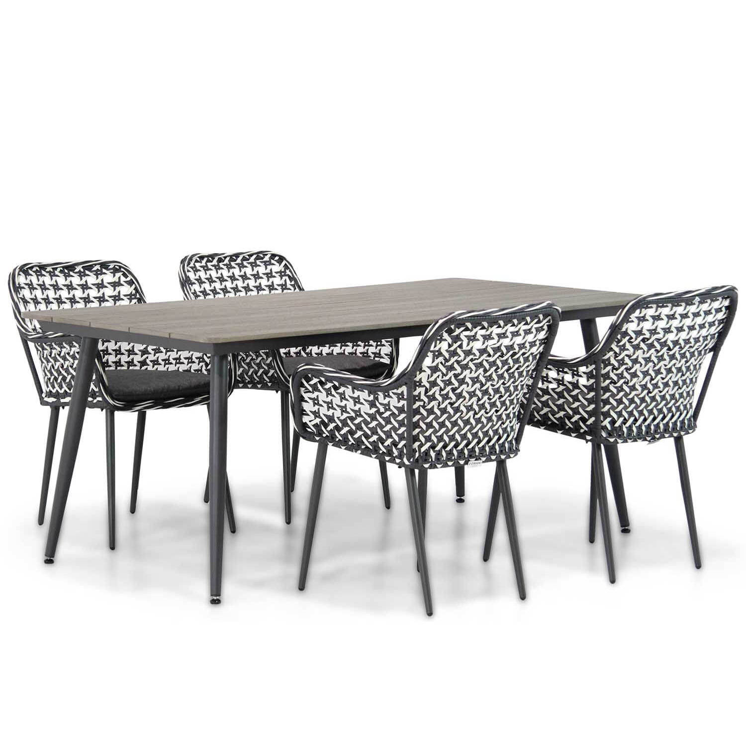 Domani Furniture Emory/Matale 180 cm dining tuinset 5-delig aanbieding