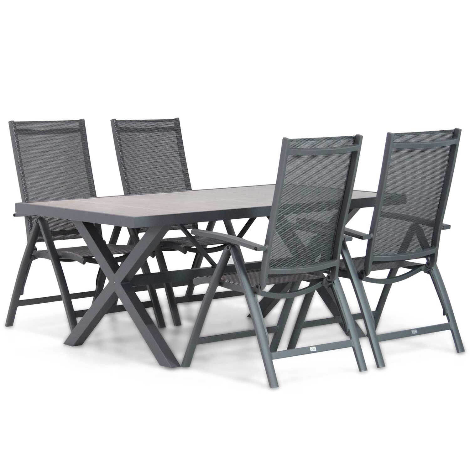 Presto Vasto/Crossley 185 cm dining tuinset 5-delig aanbieding