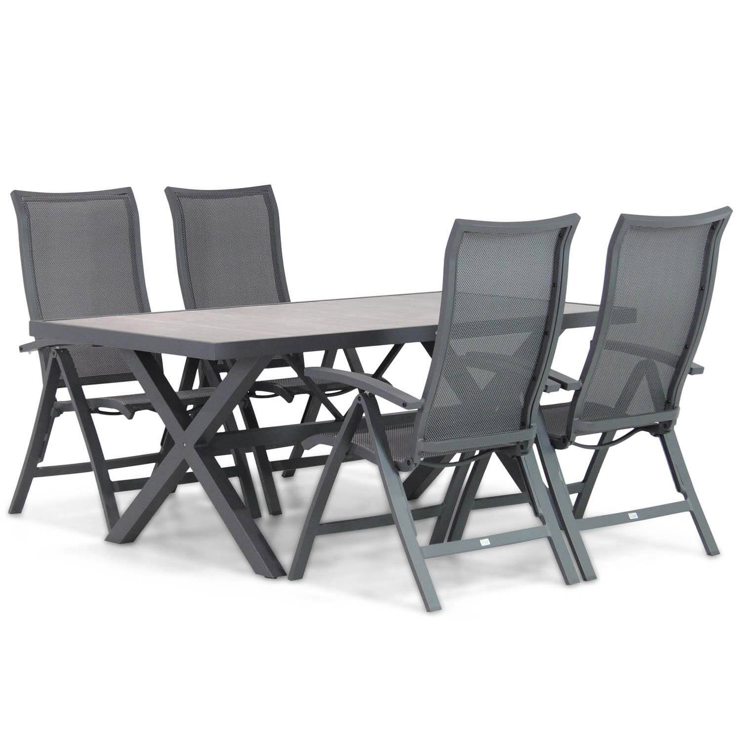 Presto Lucardo/Crossley 185 cm dining tuinset 5-delig aanbieding