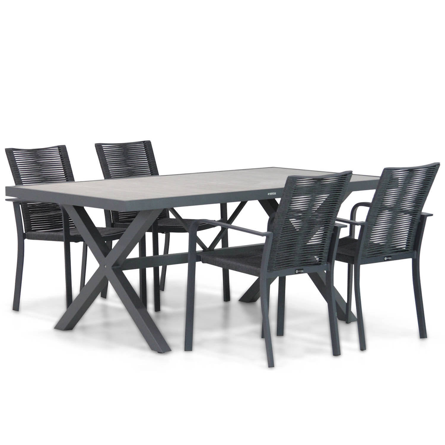 Santika Annisa/Crossley 185 cm dining tuinset 5-delig aanbieding