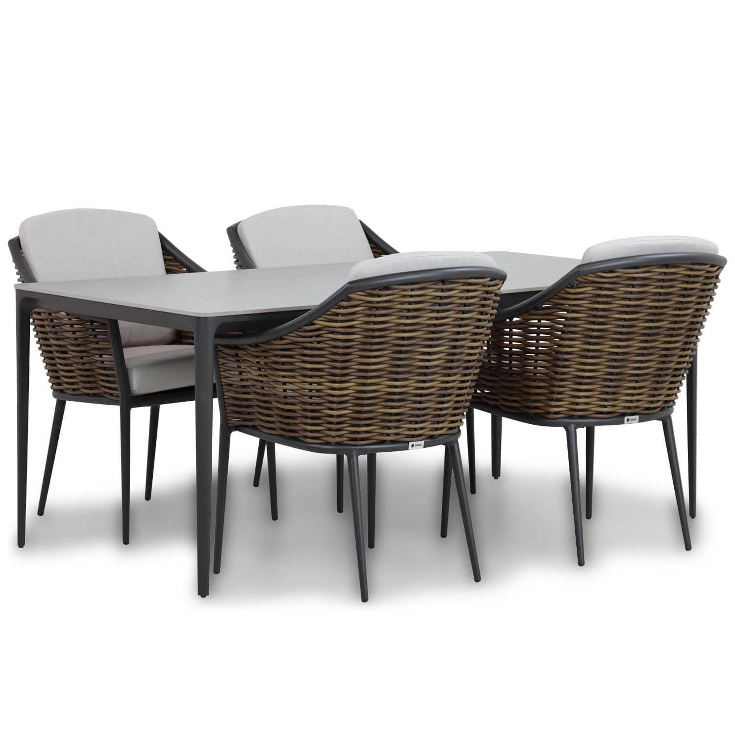 Coco Olivine/Gianna 180 cm dining tuinset 5-delig aanbieding