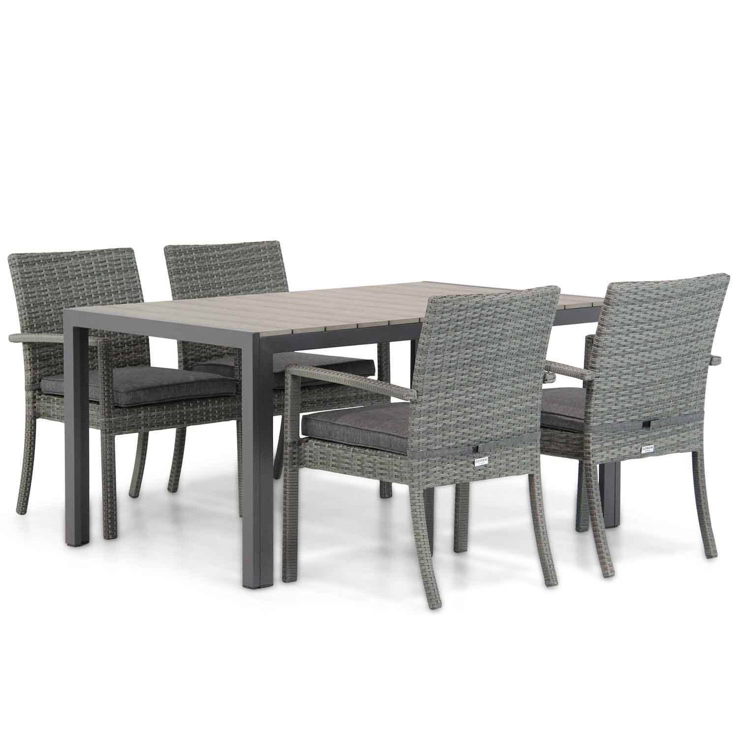 Domani Furniture Albergo/Young 155 cm dining tuinset 5-delig aanbieding