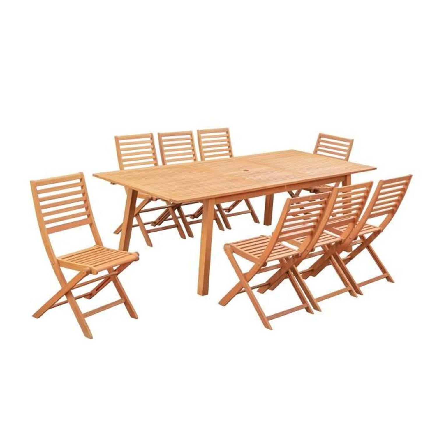 Uitschuifbare tuintafel voor 8 tot 10 personen - 180-240 x 100 x H.75 cm - Acacia FSC - Uitschuifbare vlinder aanbieding