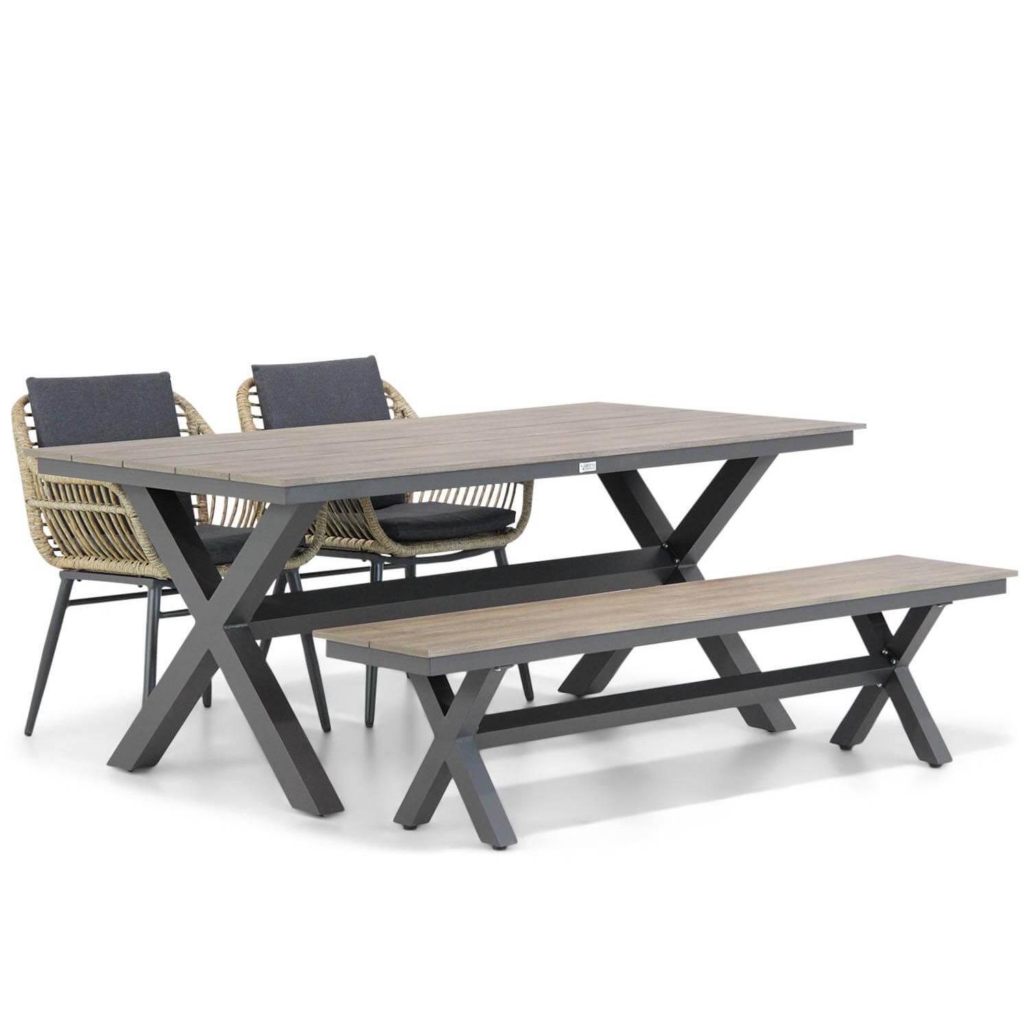 Coco Leonardo/Forest 180 cm dining tuinset 4-delig aanbieding