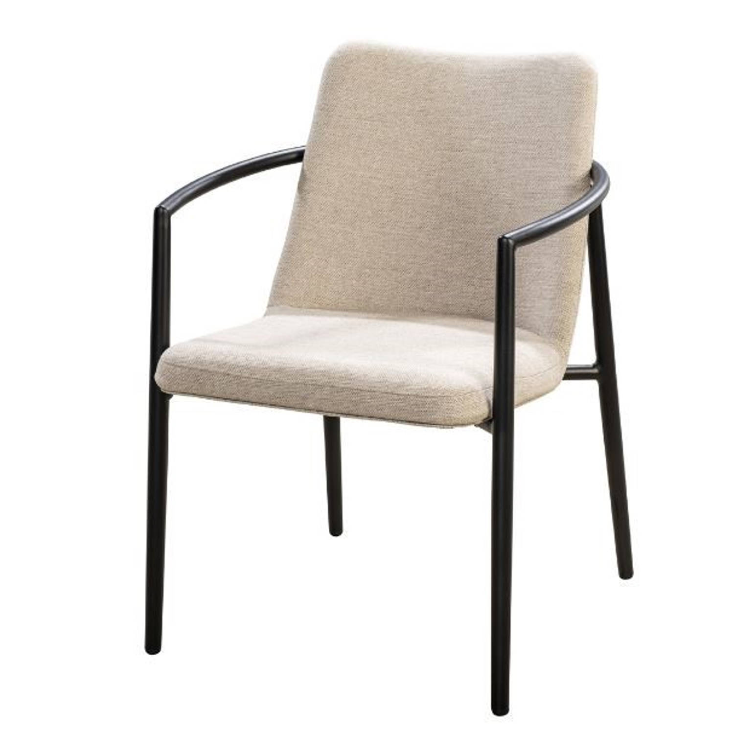 Yoi - Youkou dining chair alu black/flax beige aanbieding