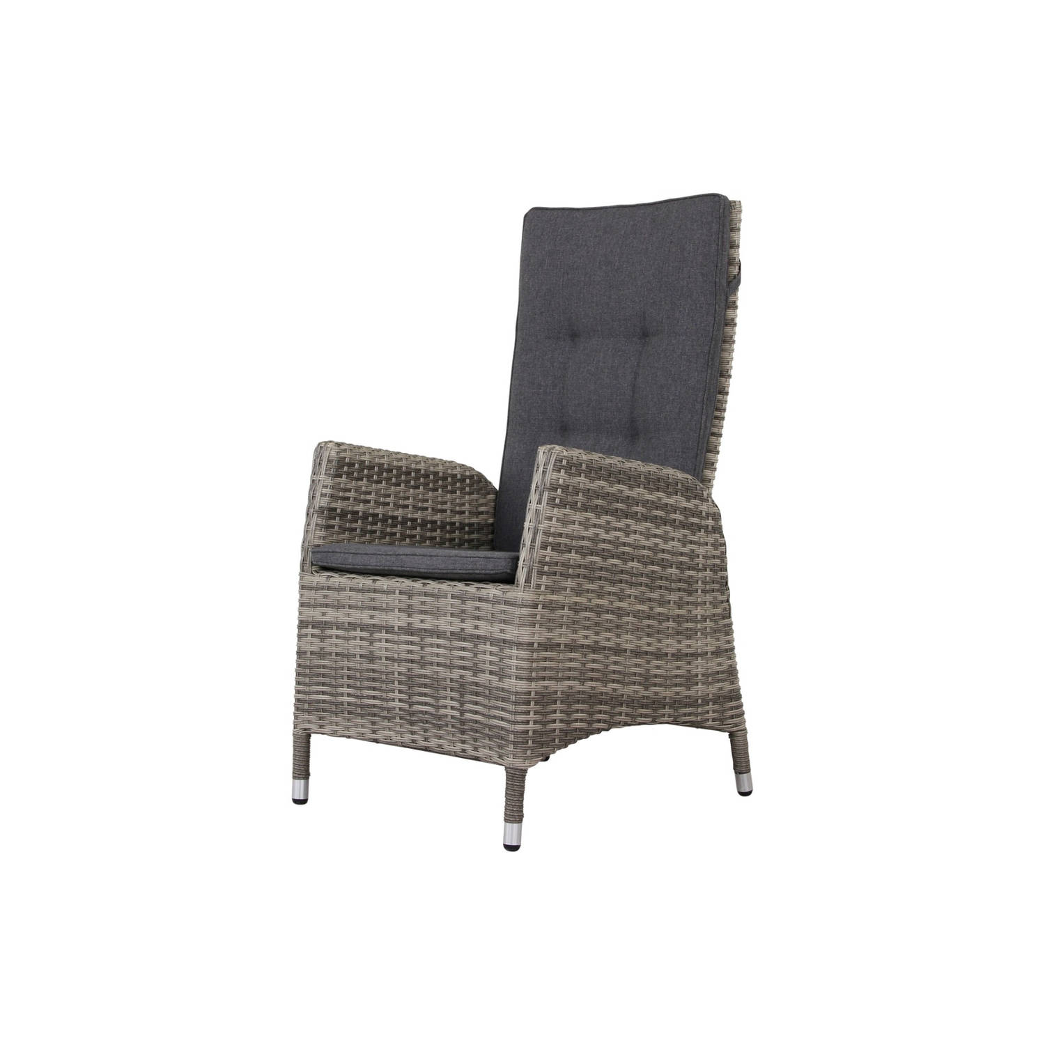 VDG Manhattan wicker verstelbare tuinstoel - Dubbel light grey aanbieding