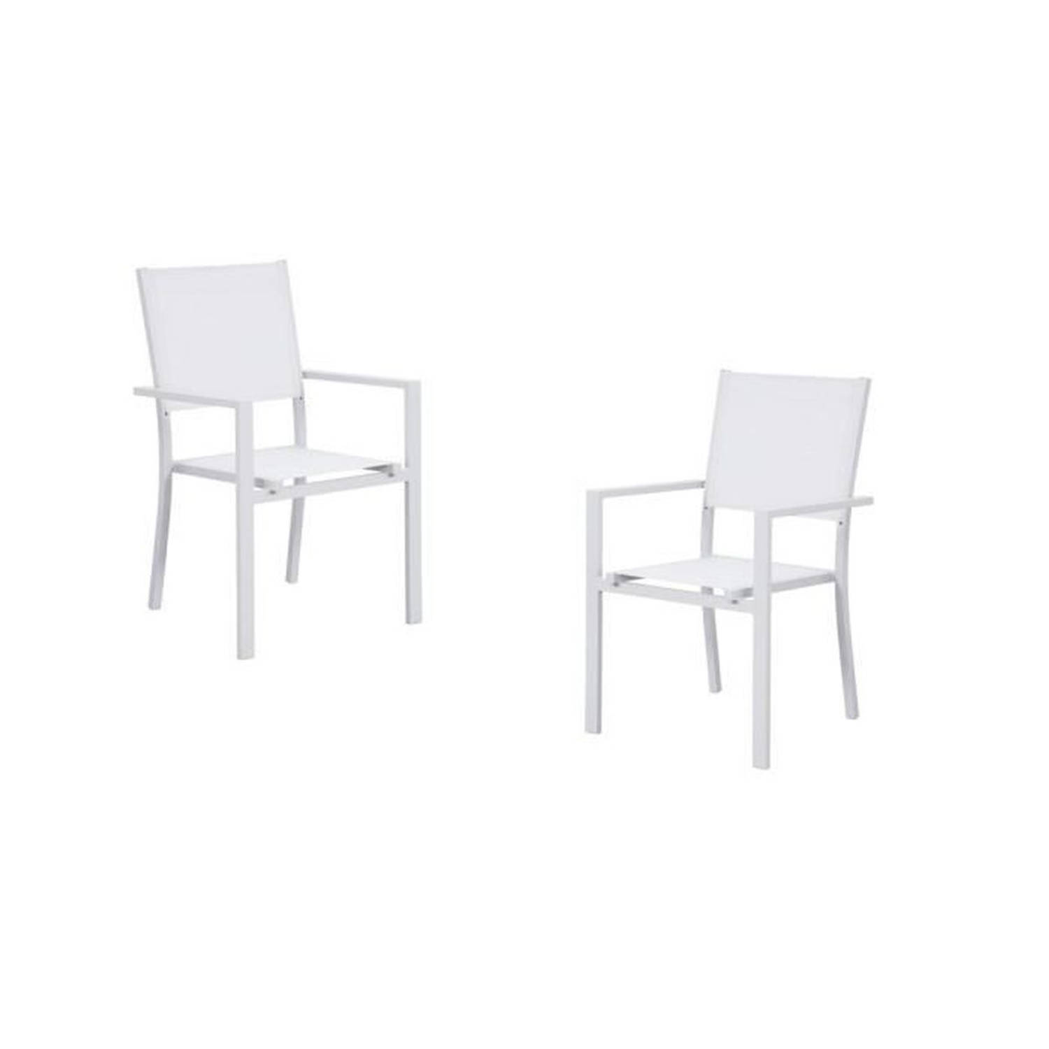 Set van 2 tuin dineren fauteuils - Aluminium - 56 x 59 x 89 cm aanbieding