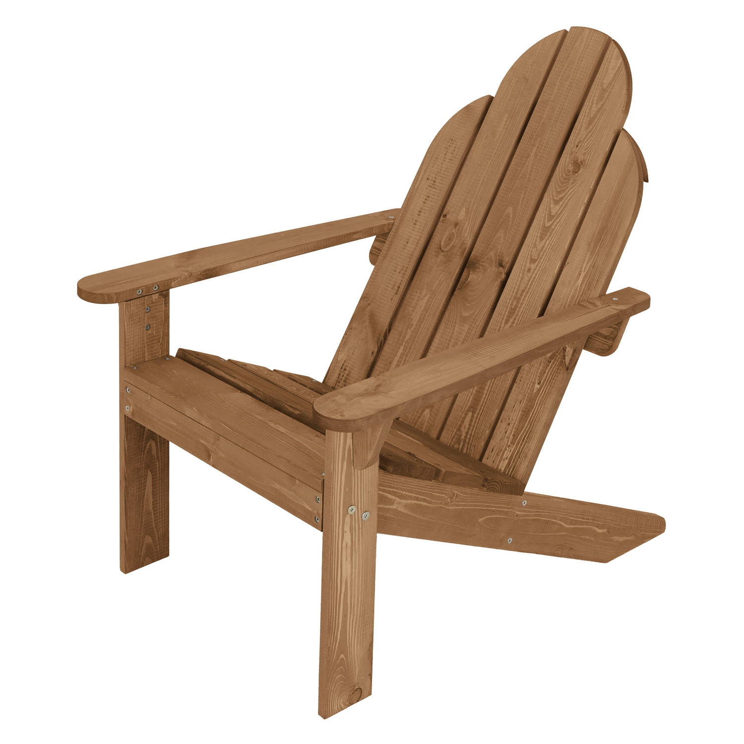 Adirondack tuinstoel van massief hout weerbestendig belastbaar tot 120 kg bruin van dennenhout ML design aanbieding