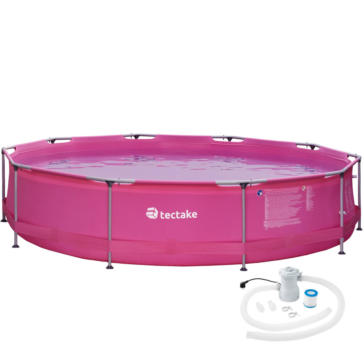 tectake® - Zwembad rond met filterpomp Ø 360 x 76 cm aanbieding