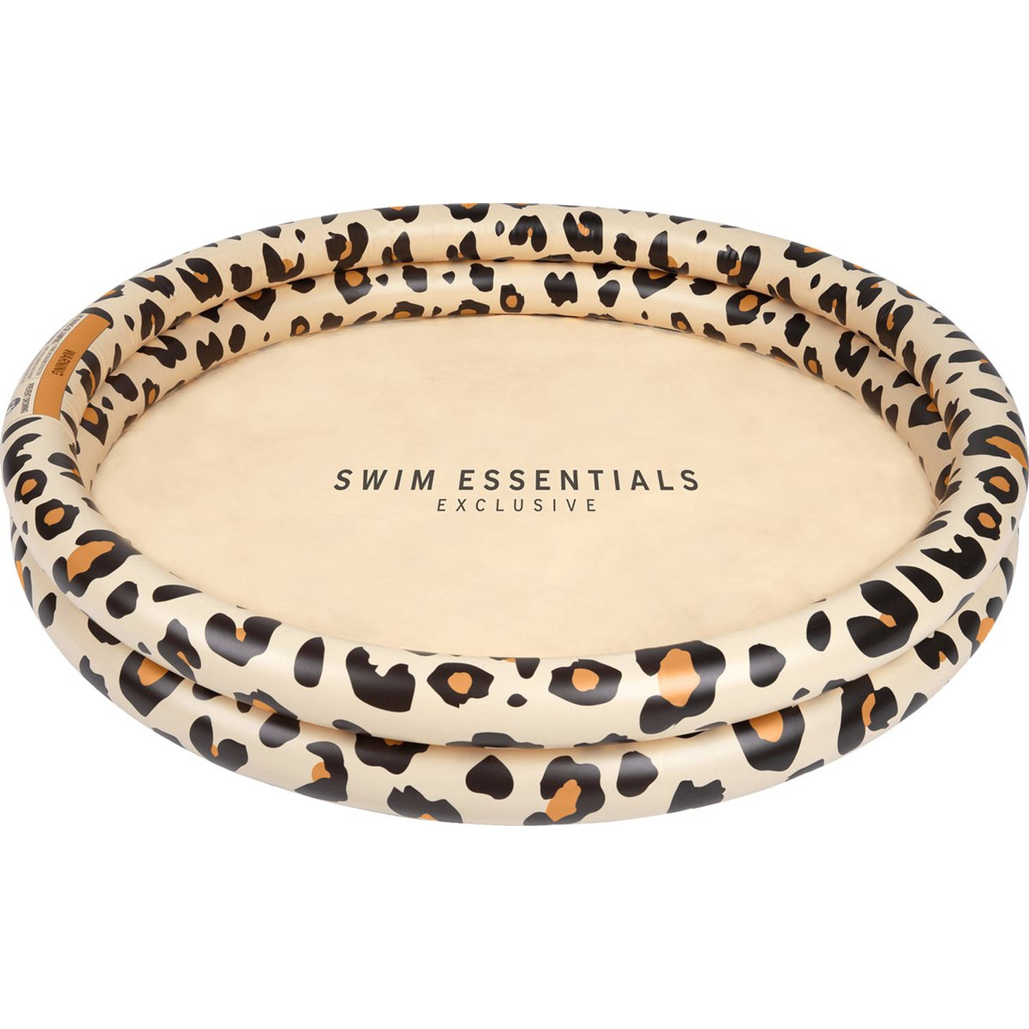 Swim Essentials Beige Leopard Printed Children's Pool 100 cm dia - 2 rings aanbieding