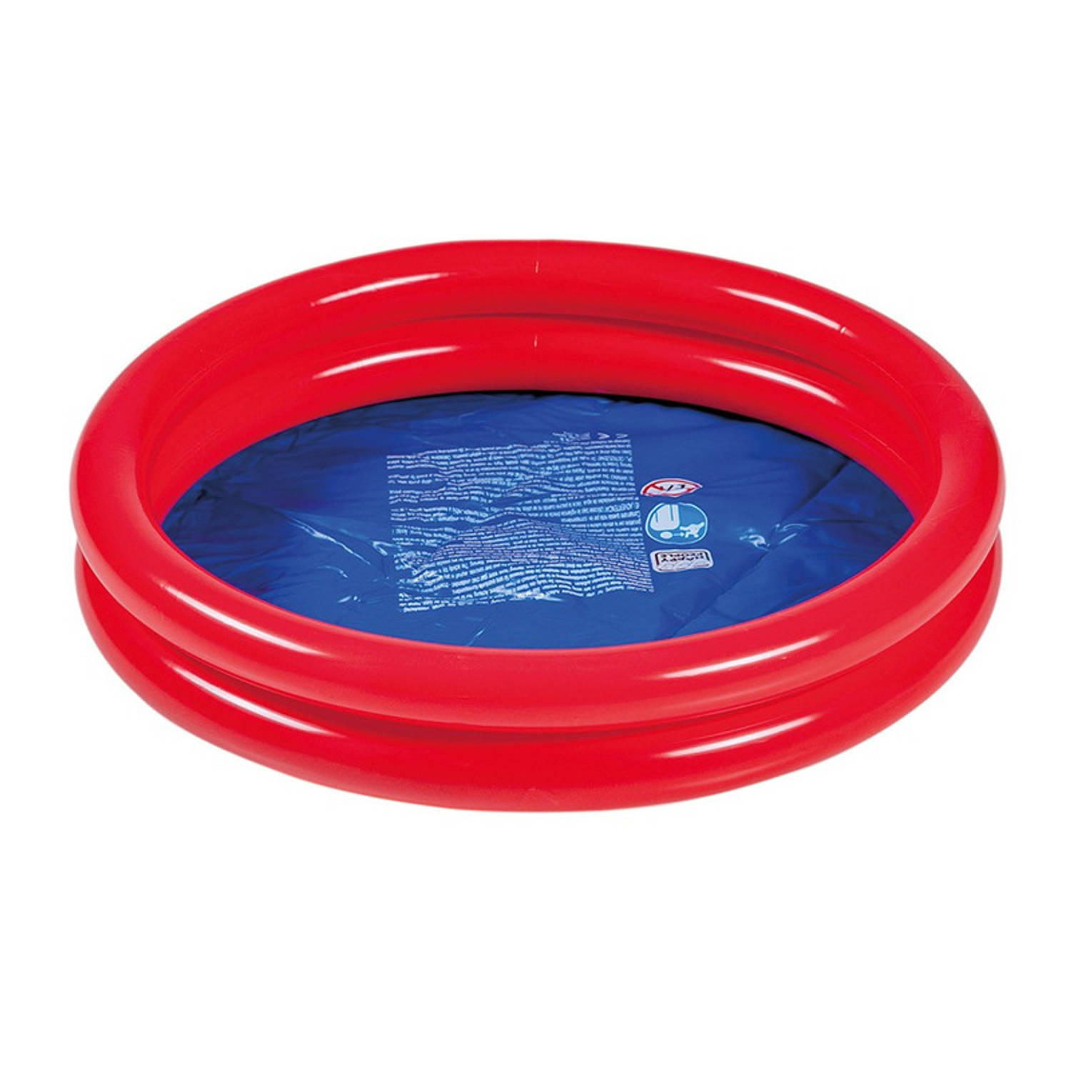 Rood/blauw rond opblaasbaar baby zwembad 60 cm - Opblaaszwembaden aanbieding