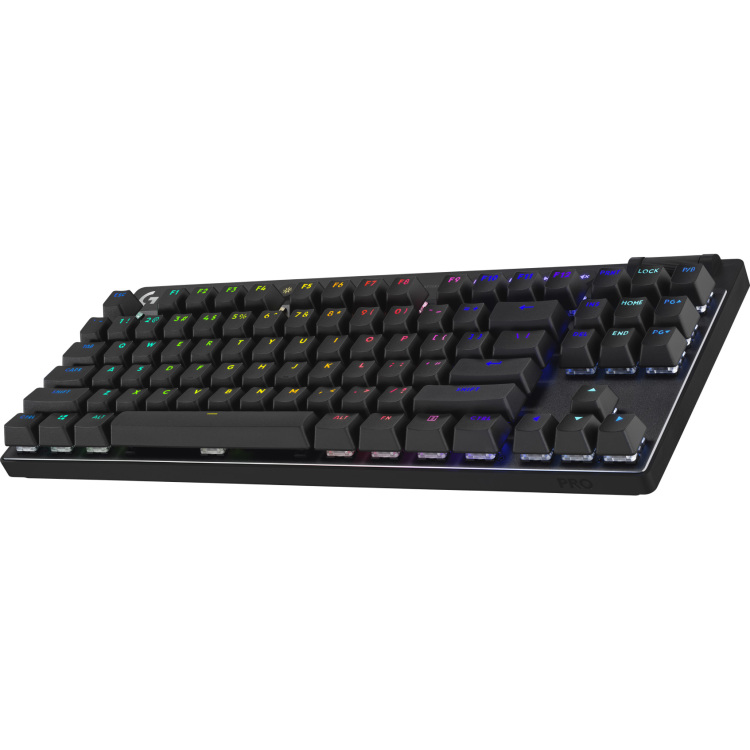 Logitech PRO X TKL gaming toetsenbord 80% (TKL), RGB leds, PBT Doubleshot keycaps, 2,4 GHz / Bluetooth / USB-C aanbieding