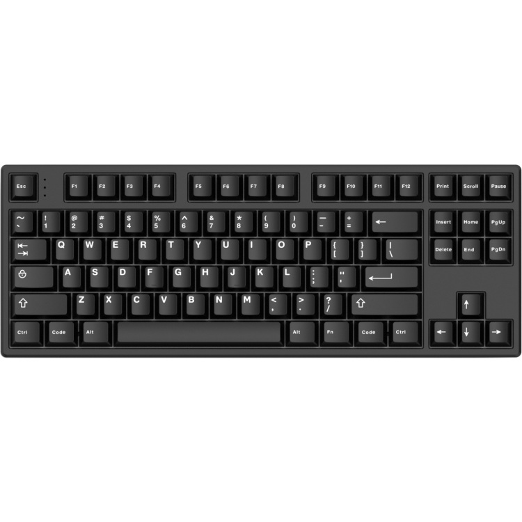 Hello Ganss HS87T Black toetsenbord TKL, RGB leds, PBT Doubleshot keycaps, hot swap, 2,4 GHz / Bluetooth / USB-C aanbieding