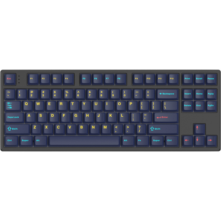 Hello Ganss HS87T GC17 toetsenbord TKL, RGB leds, PBT Doubleshot keycaps, hot swap, 2,4 GHz / Bluetooth / USB-C aanbieding