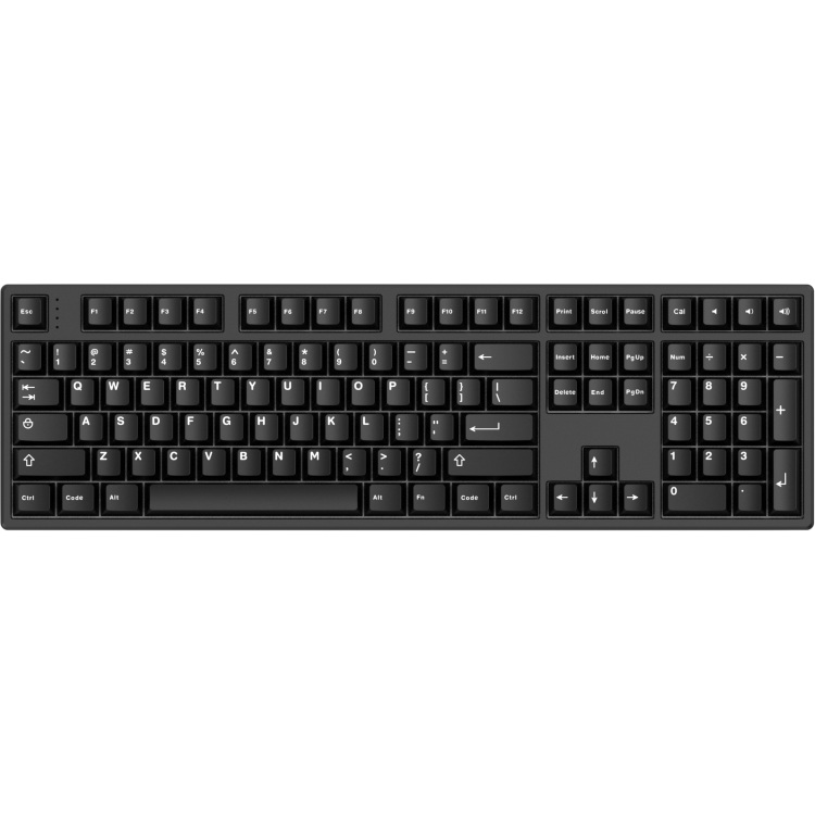 Hello Ganss HS108T Black toetsenbord RGB leds, PBT Doubleshot keycaps, hot swap, 2,4 GHz / Bluetooth / USB-C aanbieding