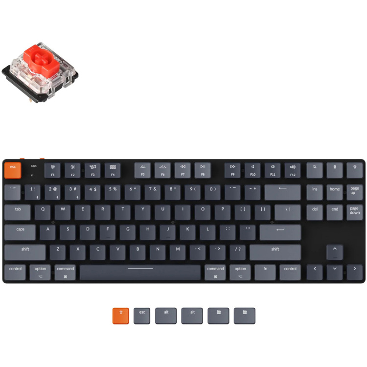 Keychron K1SE-H1 toetsenbord RGB leds, hot swap, TKL, ABS, Bluetooth 5.1 aanbieding