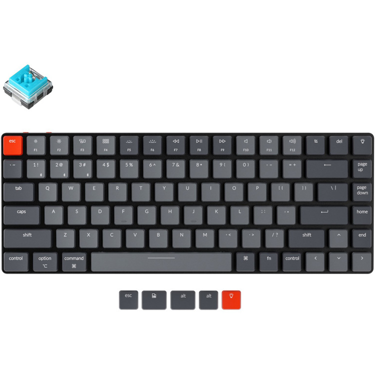 Keychron K3-D2 V2 toetsenbord white leds, TKL, ABS, hot swap, Bluetooth 5.1 aanbieding