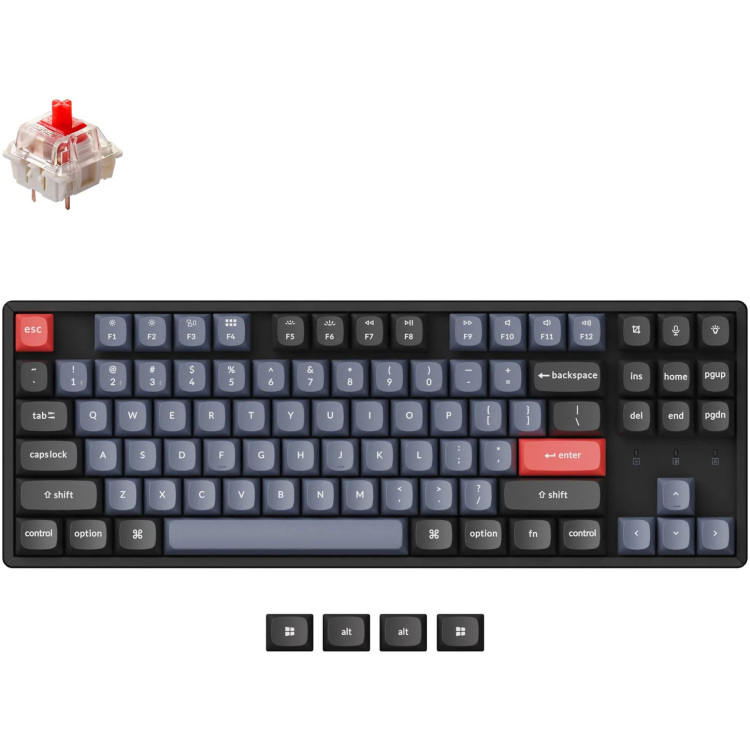 Keychron K8 Pro-J1 toetsenbord RGB leds, TKL, Double-shot PBT, hot swap, Bluetooth 5.1 aanbieding