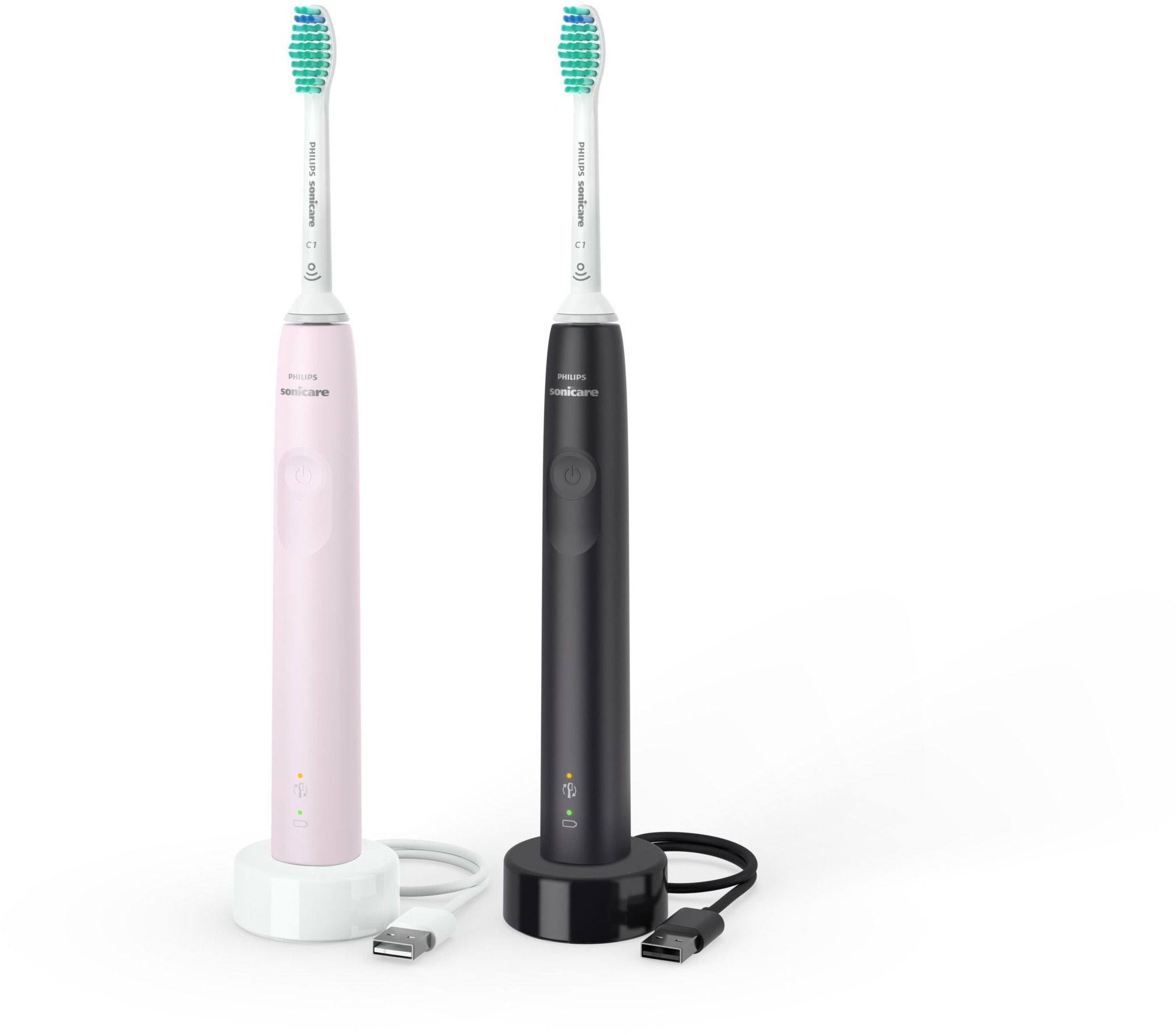Philips HX3675/15 Duo zwart+roze Tandenborstel aanbieding