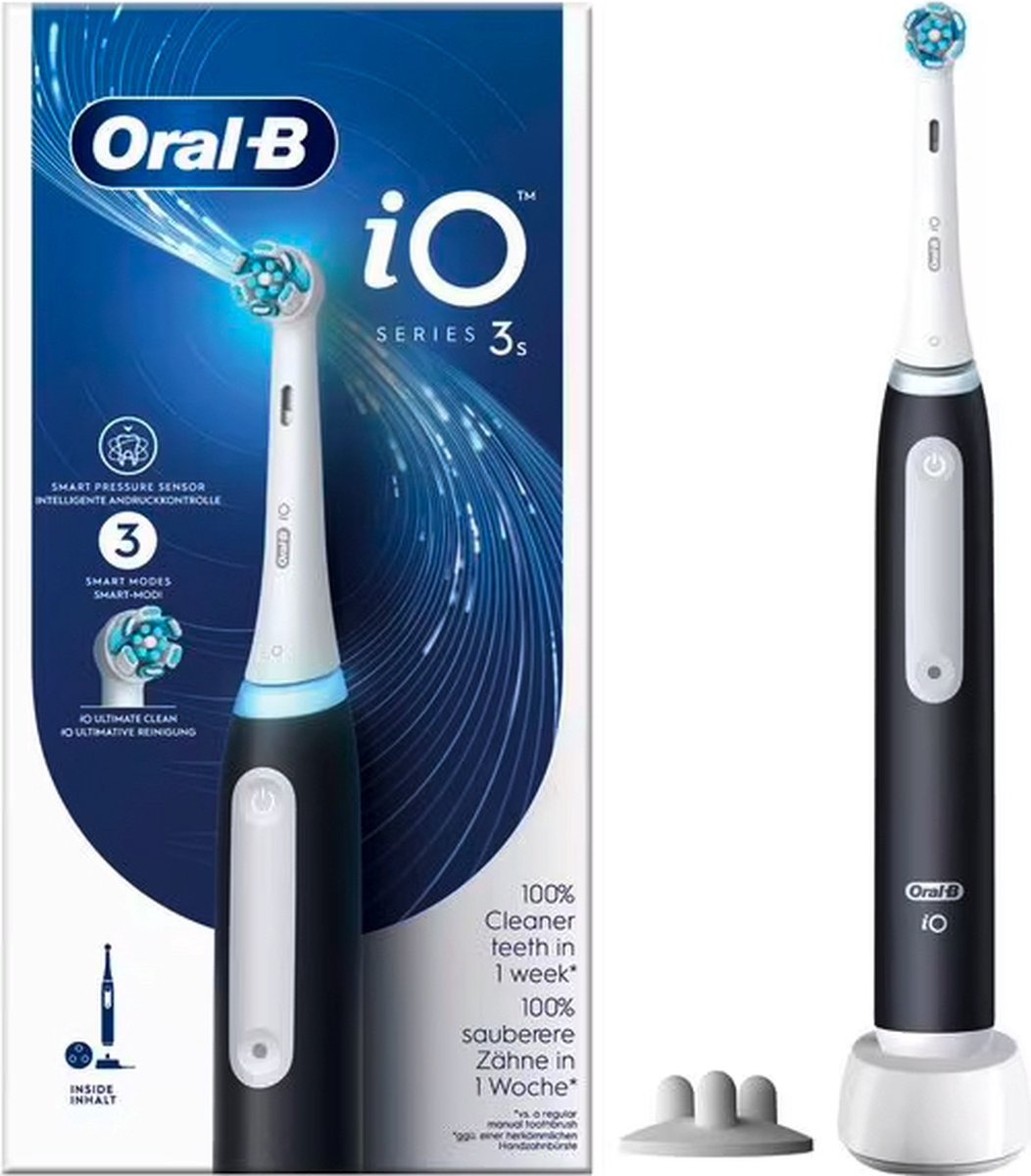 Oral B IO3S MATT BLACK 1CT Tandenborstel Zwart aanbieding