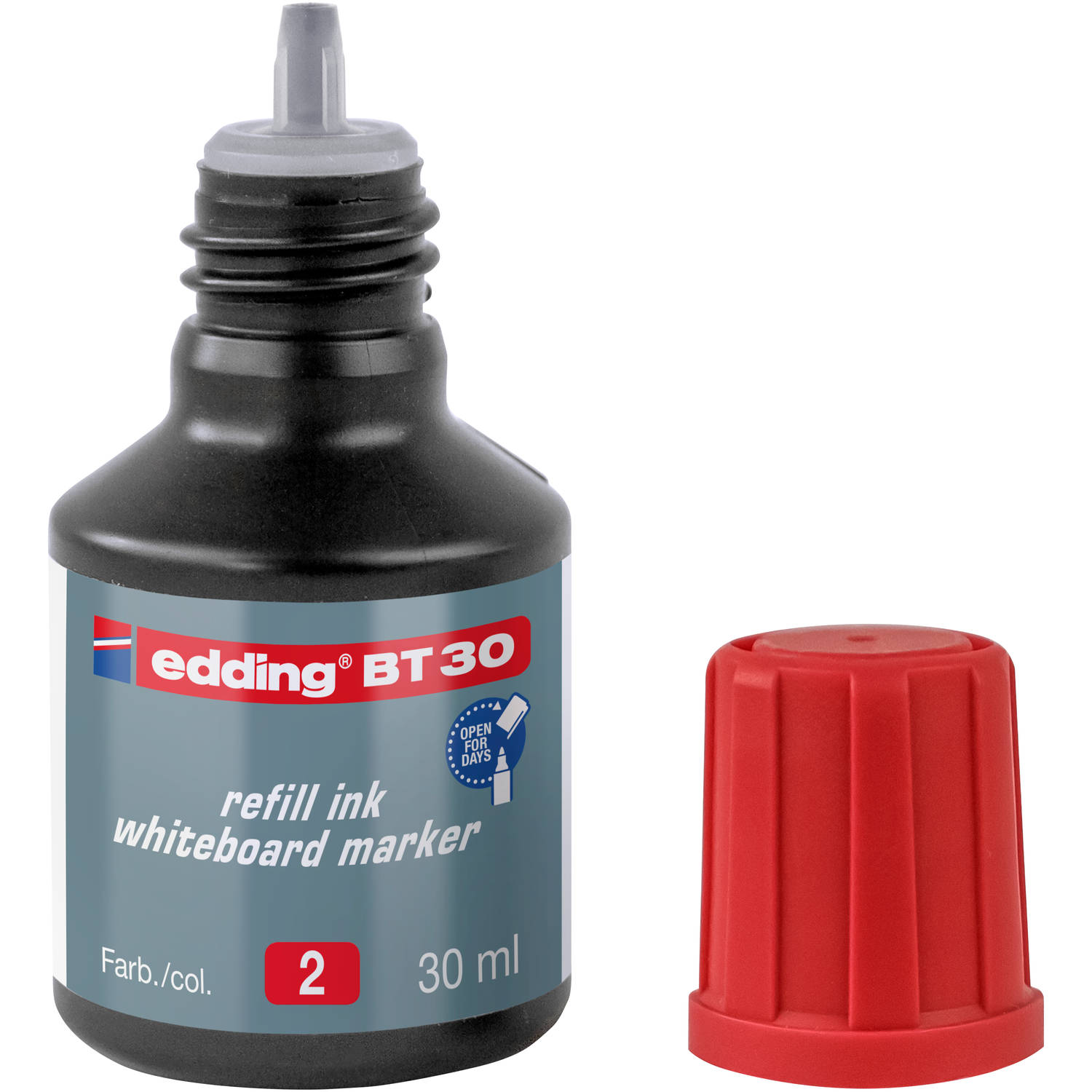 edding BT30 (30 ml) navulinkt voor boardmarkers edding -250/361/365 - rood - potje aanbieding