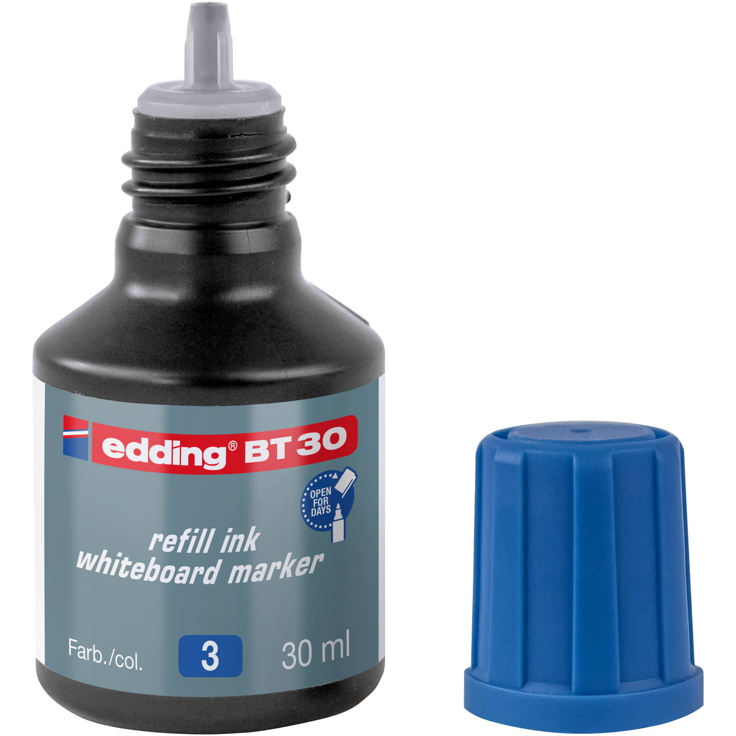 edding BT30 (30 ml) navulinkt voor boardmarkers edding -250/361/365 - blauw - potje aanbieding