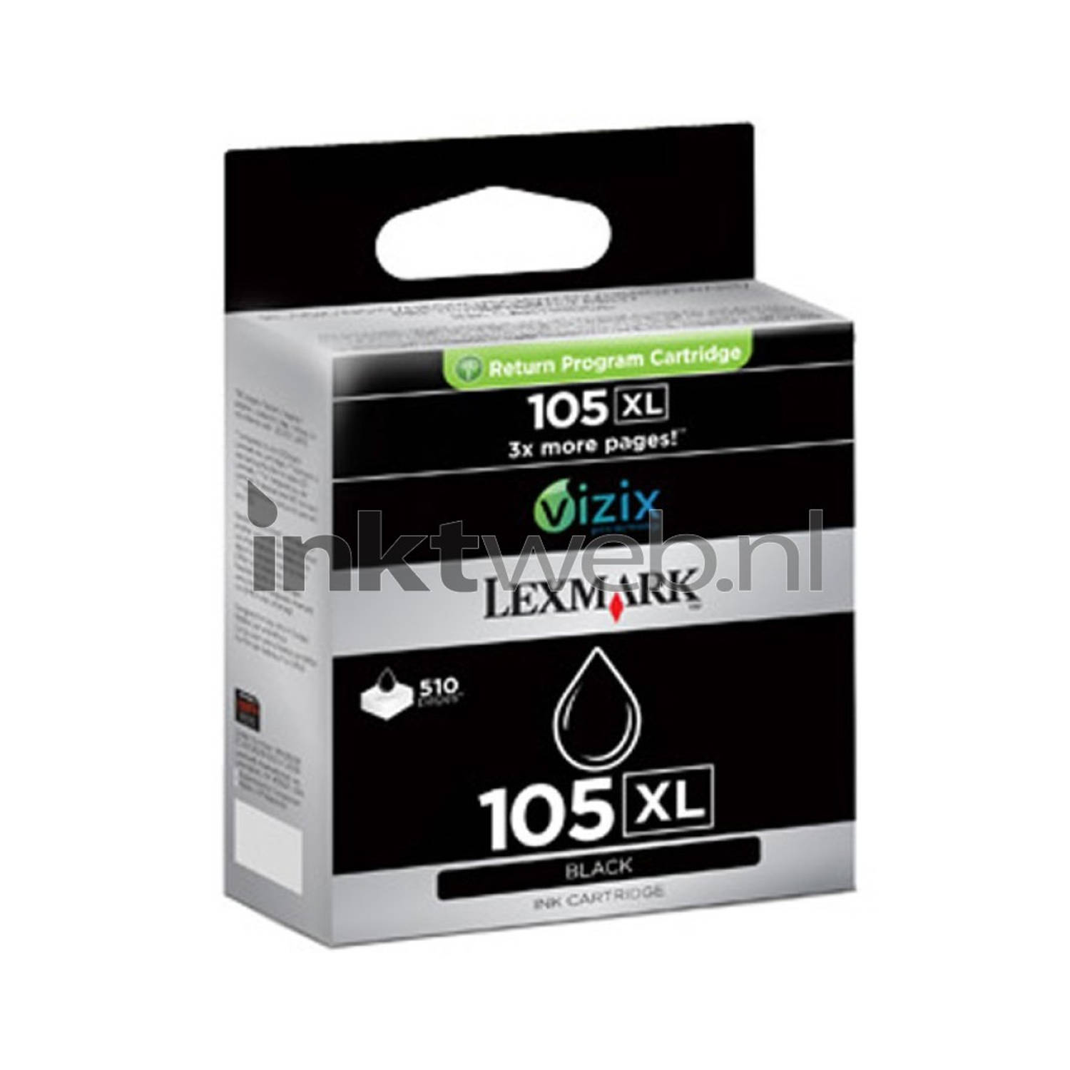 Lexmark 105XL zwart cartridge aanbieding