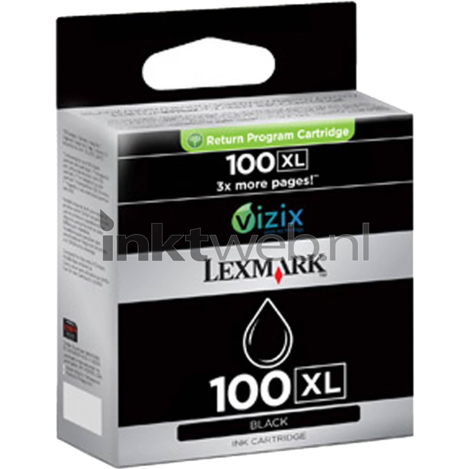 Lexmark 100XL zwart cartridge aanbieding