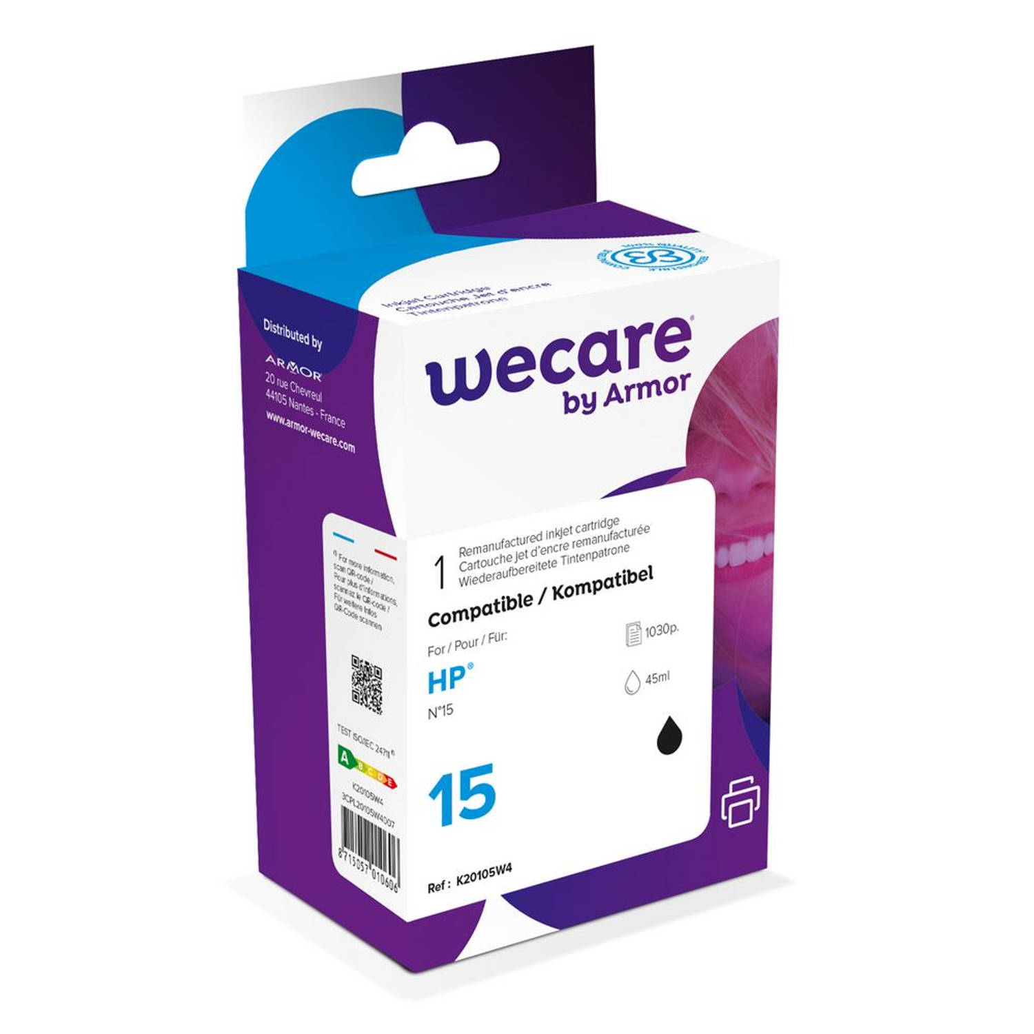 weCare Cartridge compatible met HP 15 Zwart aanbieding