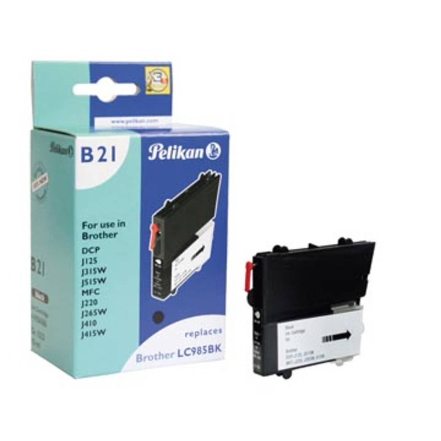 Pelikan inktcartridge zwart, 300 pagina's voor Brother - OEM: LC985BK aanbieding