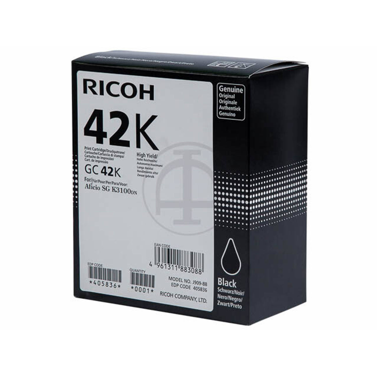 405836 RICOH Type GC42K SG ink black Gel aanbieding