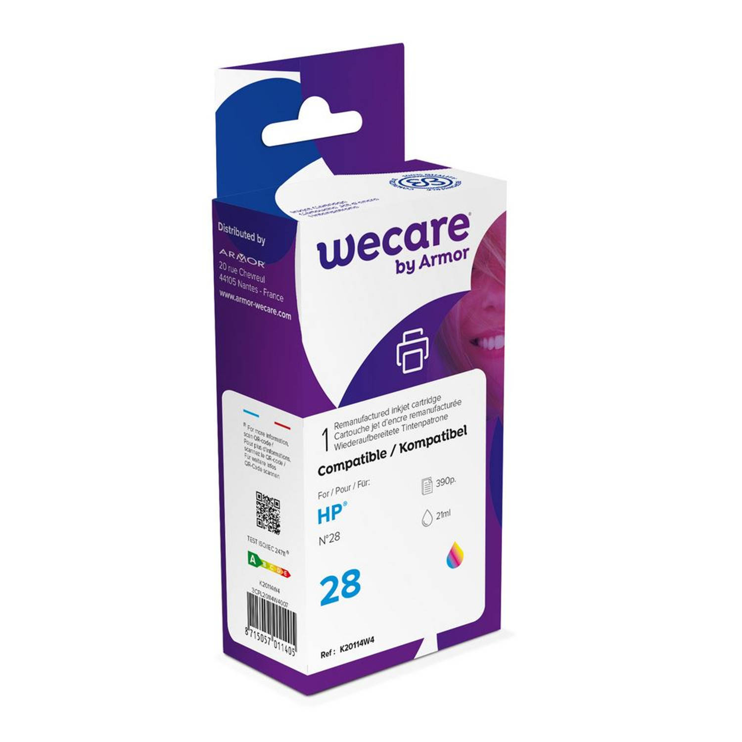 weCare Cartridge HP 28 Tricolor aanbieding