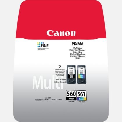 Canon PG-560 en CL-561 multipack Inkt Zwart aanbieding