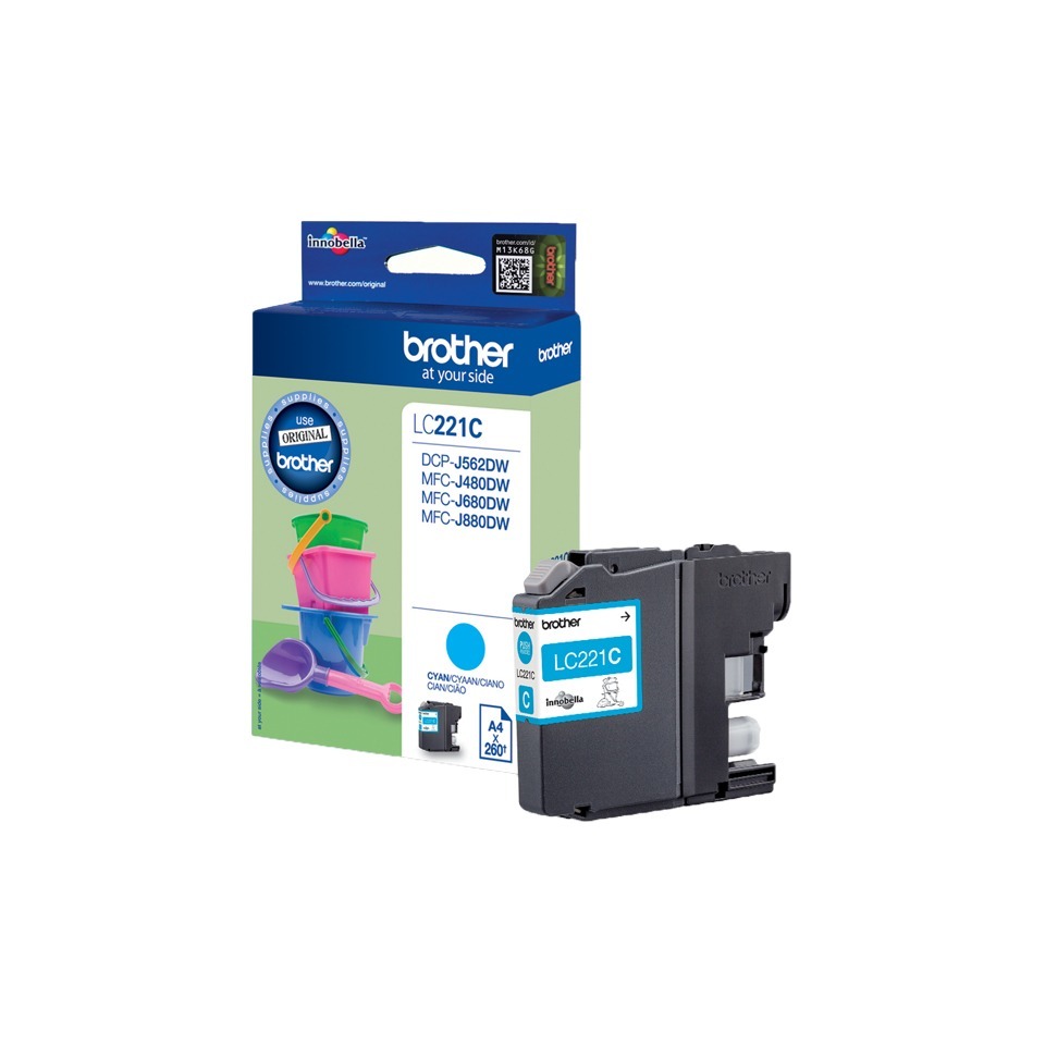 Brother LC-221C Inkt Blauw aanbieding
