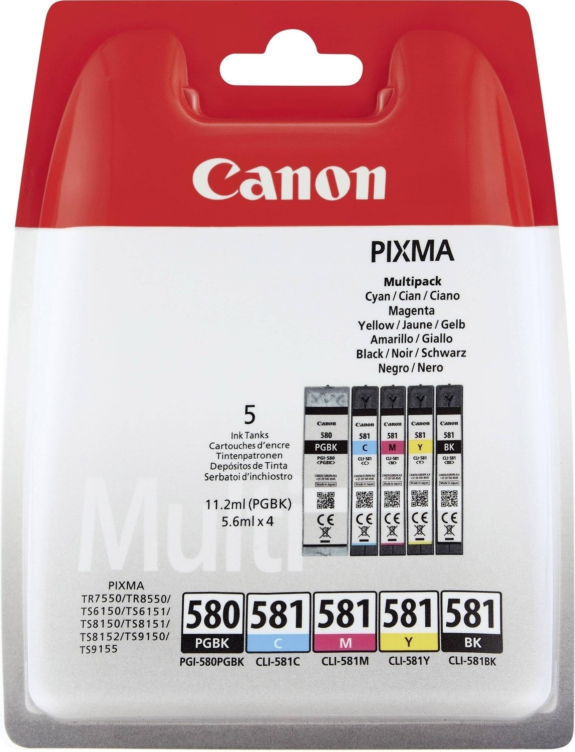 Canon PGI-580 en CLI-581 multipack Inkt Zwart aanbieding