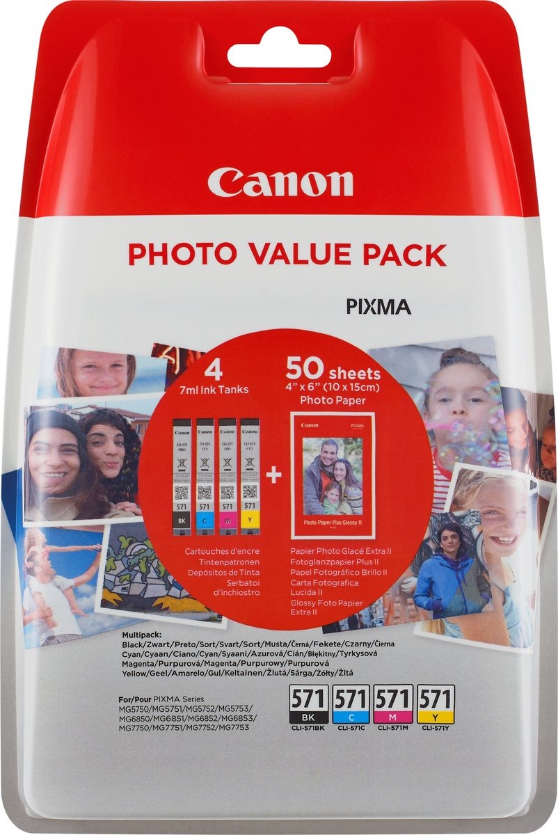 Canon cli-571 ink multi pbcmy+pp201 Inkt aanbieding