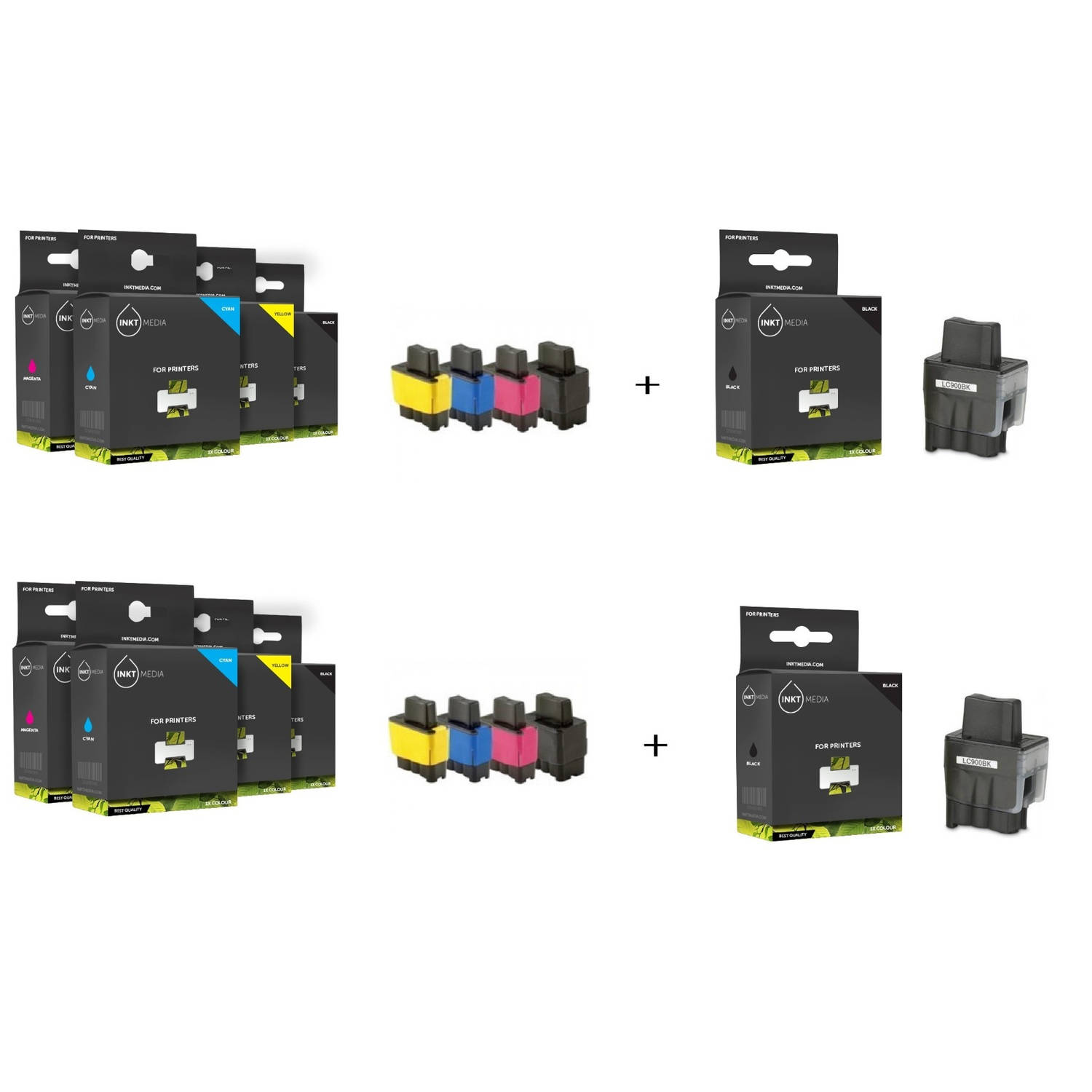 Inktmedia® - Geschikt AANBIEDING Brother LC-900 serie 10x cartridges aanbieding