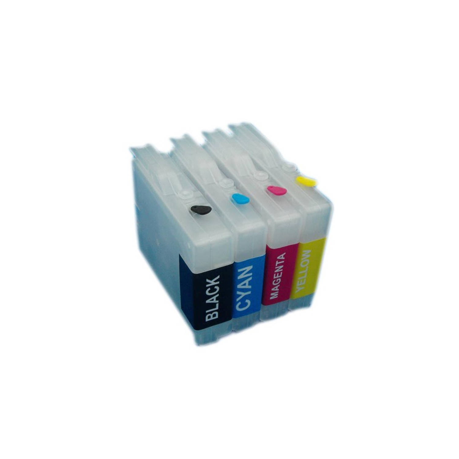 Inktmedia® - Geschikt Brother LC-1000 / 970 Set Navulbare cartridges aanbieding