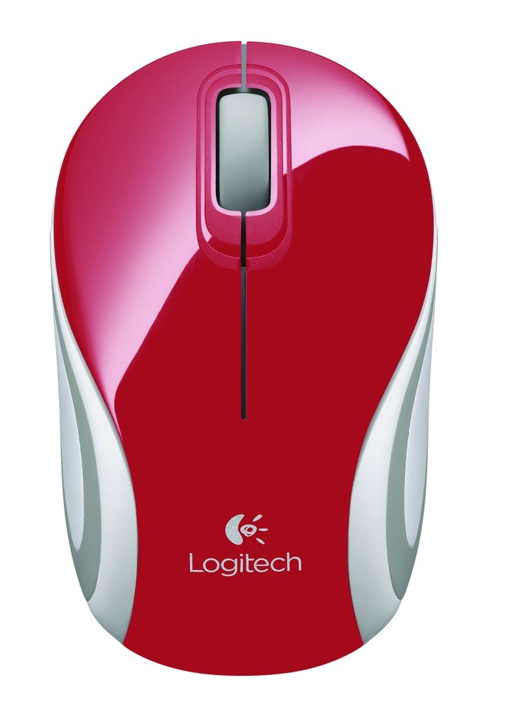 Logitech Wireless Mini Mouse M187 Muis Rood aanbieding