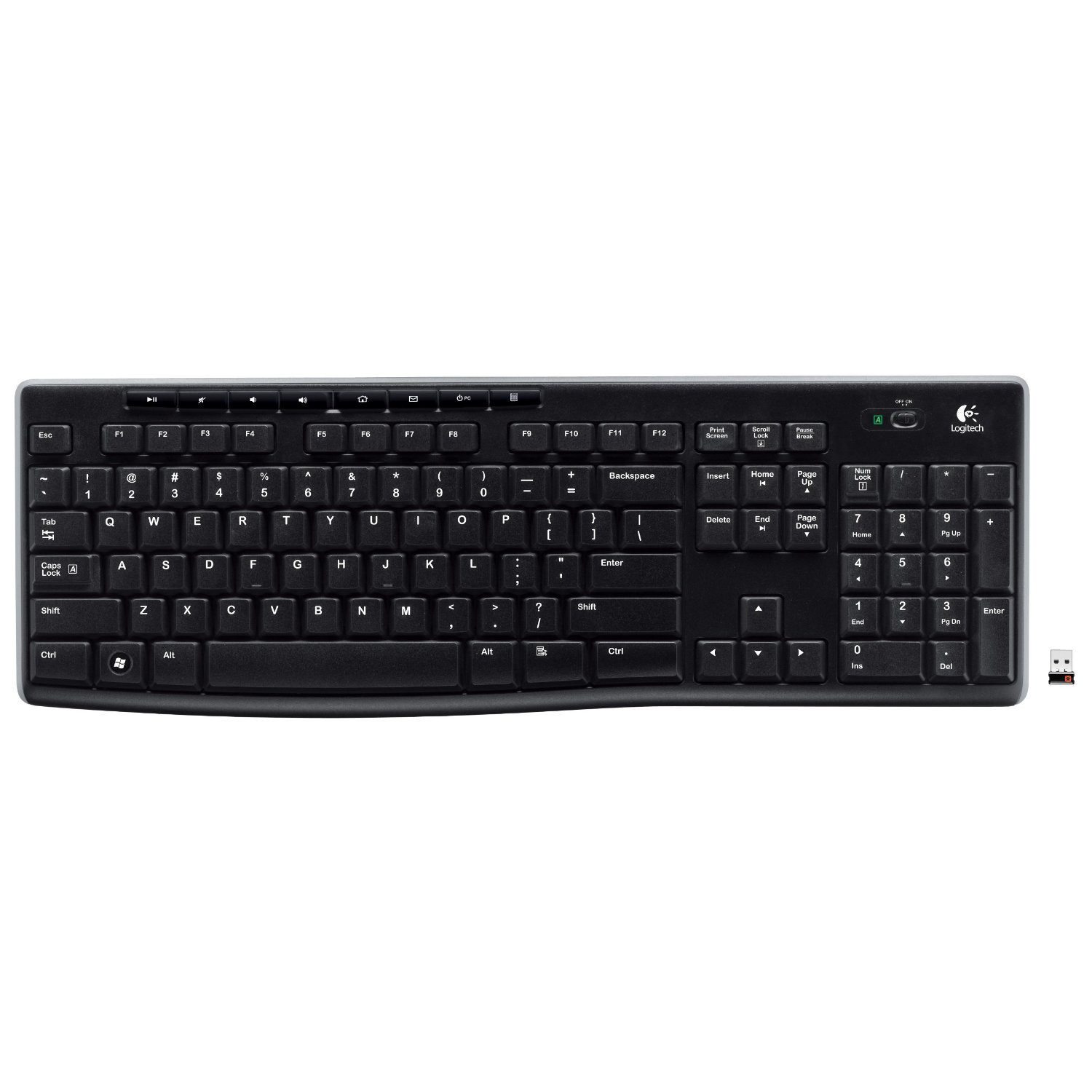 Logitech K270 Wireless Keyboard (Qwerty) Toetsenbord Zwart aanbieding