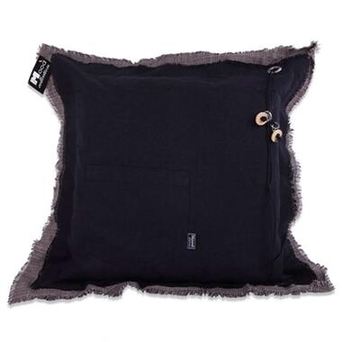 In The Mood sierkussen Kingston - zwart - 50x50 cm - Leen Bakker aanbieding