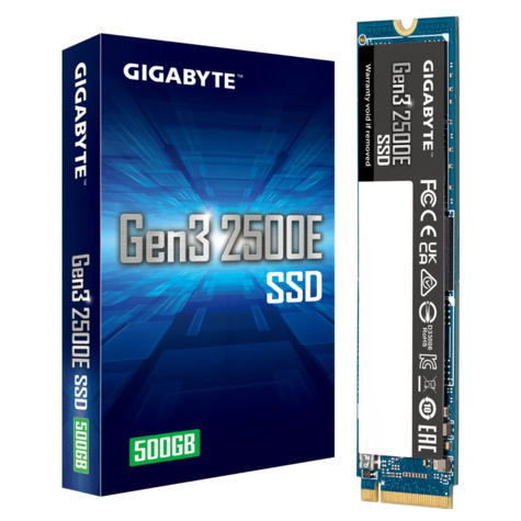 Gigabyte SSD 500GB Gigabyte Gen3 2500E PCI-E 3.0 NVMe 1.3 aanbieding