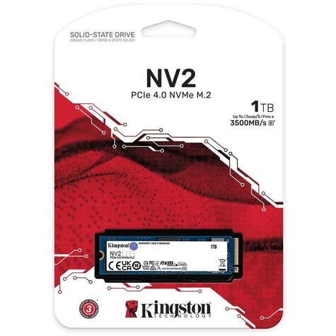 Kingston SSD 1TB Kingston M.2 PCI-E NVMe GEN4 NV2 retail aanbieding