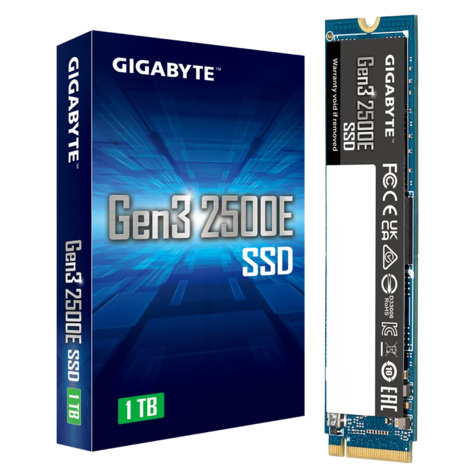 Gigabyte SSD 1TB Gigabyte Gen3 2500E PCI-E 3.0 NVMe 1.3 aanbieding